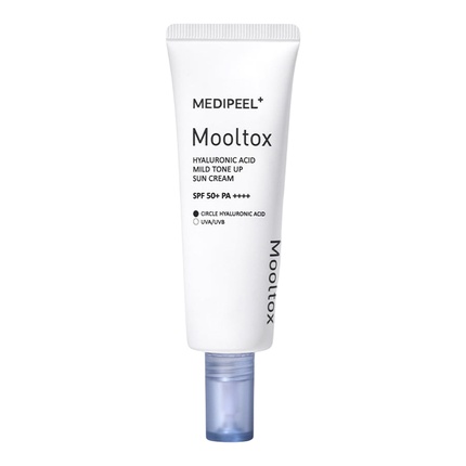 Гиалуроновая кислота Aqua Mooltox Mild Tone Up Sun Cream Spf 50+ 50 мл Medi-Peel
Гиалуроновая кислота Aqua Mooltox Mild Tone Up Sun Cream Spf 50+ 50 мл Medi-Peel