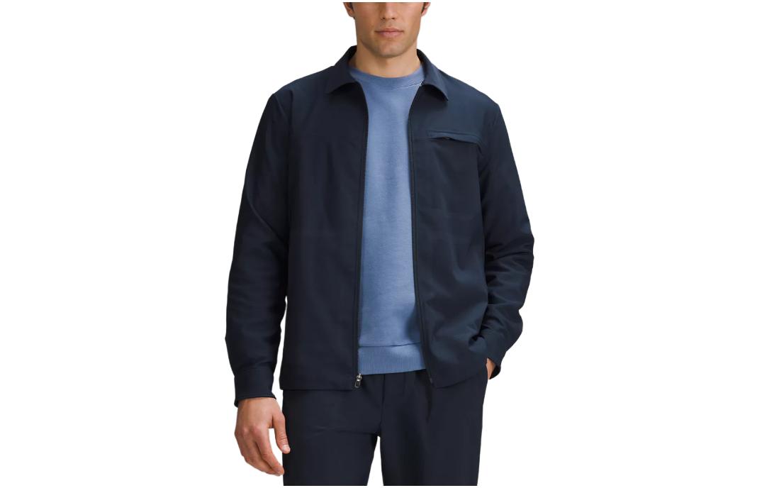 Инженерная Технотканевая Куртка-Рубашка Мужская Lululemon, Костяной Белый 
Инженерная Технотканевая Куртка-Рубашка Мужская Lululemon, Костяной Белый