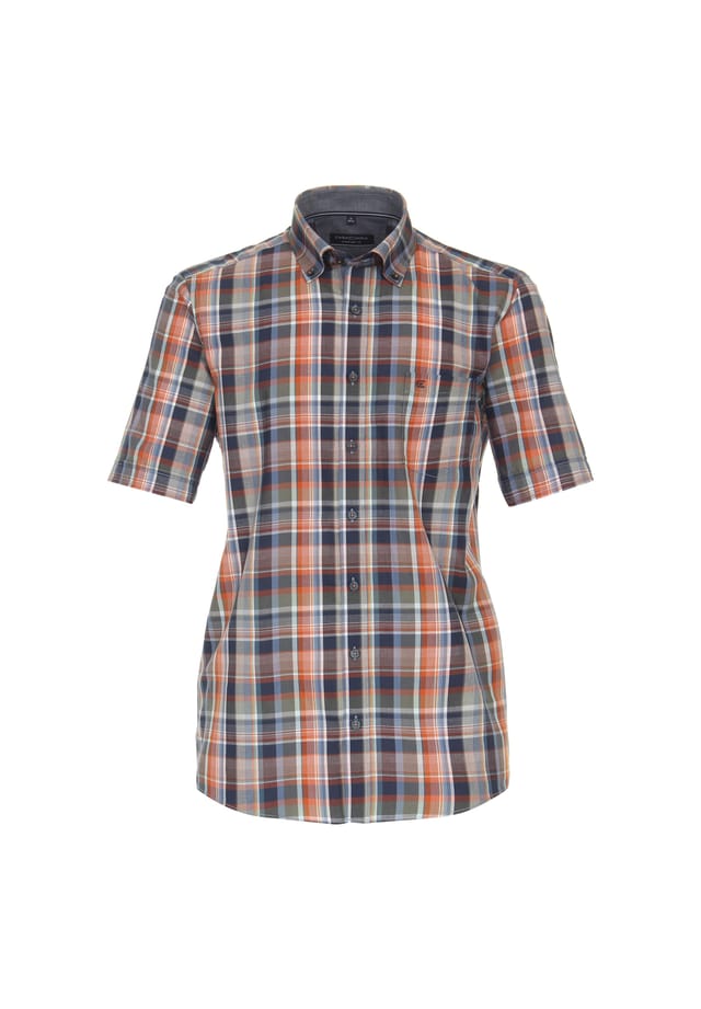 Повседневная рубашка с коротким рукавом в клетку удобная посадка Casamoda, оранжевый
Повседневная рубашка с коротким рукавом в клетку удобная посадка Casamoda, оранжевый