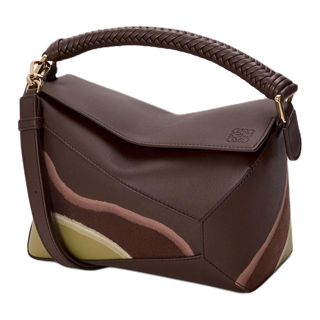 LOEWE Кожаная сумка женская маленькая шоколадная 
LOEWE Кожаная сумка женская маленькая шоколадная