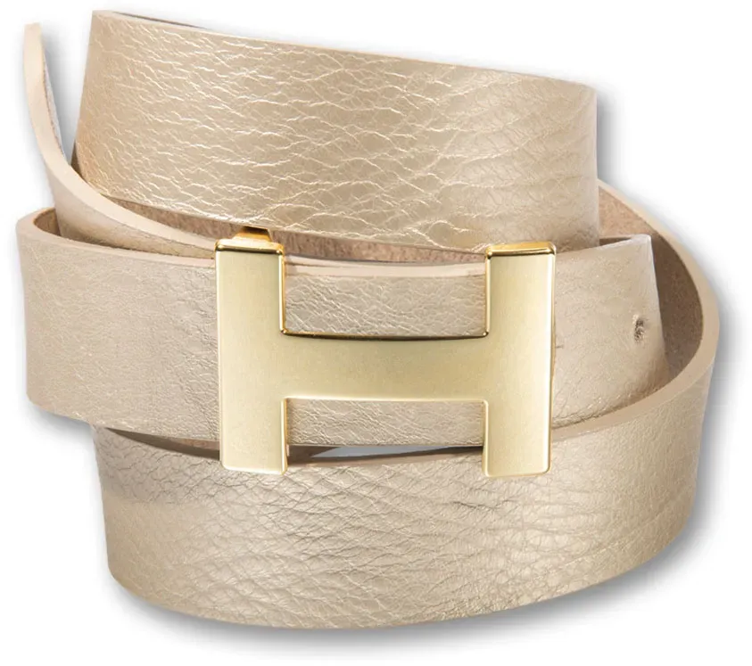 Ремень Silbergift с простой золотистой застежкой, цвет Champagner
Ремень Silbergift с простой золотистой застежкой, цвет Champagner