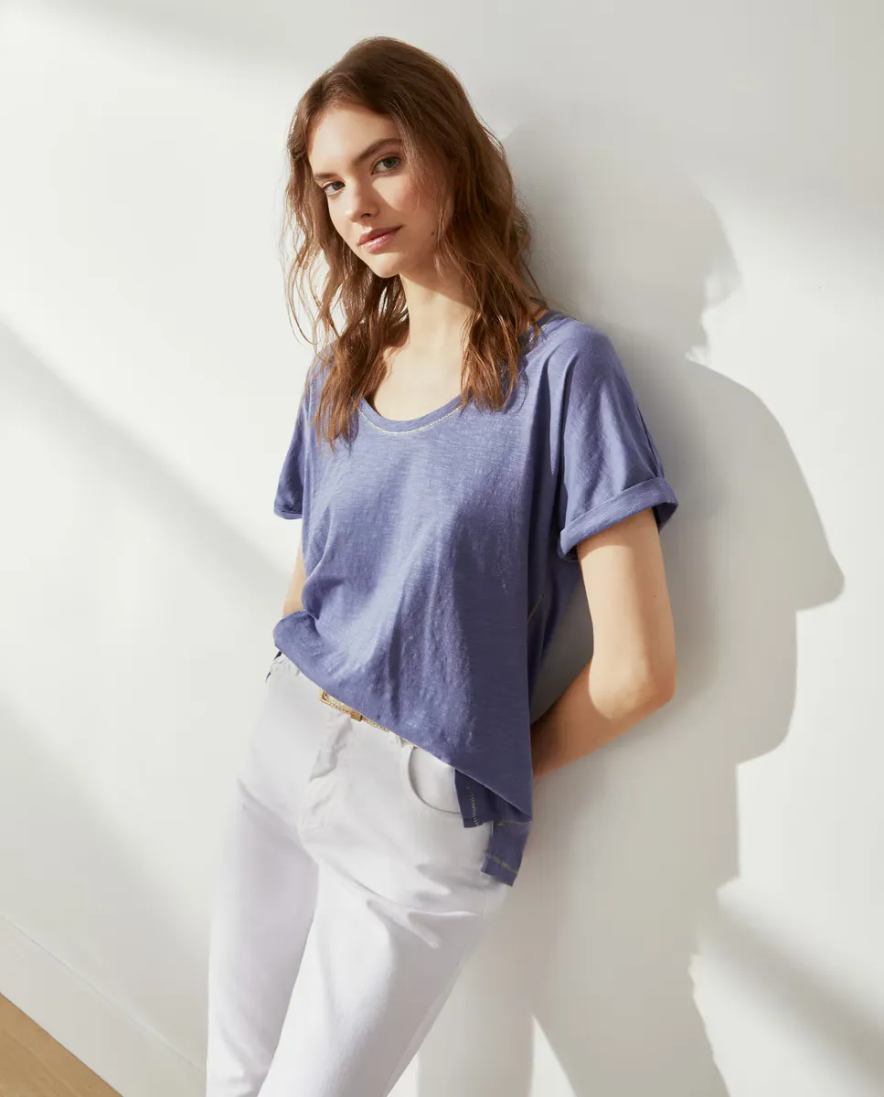Женская однотонная футболка с короткими рукавами Southern Cotton, цвет 471 Índigo
Женская однотонная футболка с короткими рукавами Southern Cotton, цвет 471 Índigo