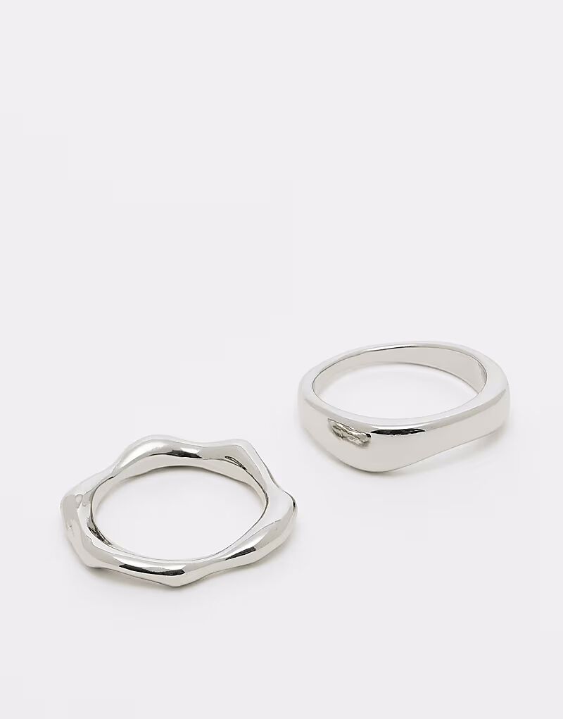 Набор из 2 серебряных колец «Литой» Asos Design
Набор из 2 серебряных колец «Литой» Asos Design