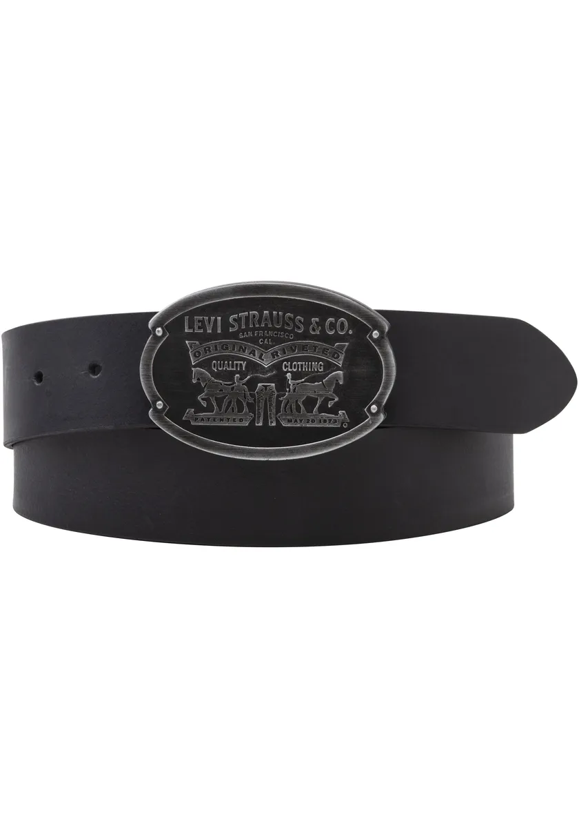 Кожаный ремень Levi's Billy Plaque Belt с характерной пряжкой, черный
Кожаный ремень Levi's Billy Plaque Belt с характерной пряжкой, черный