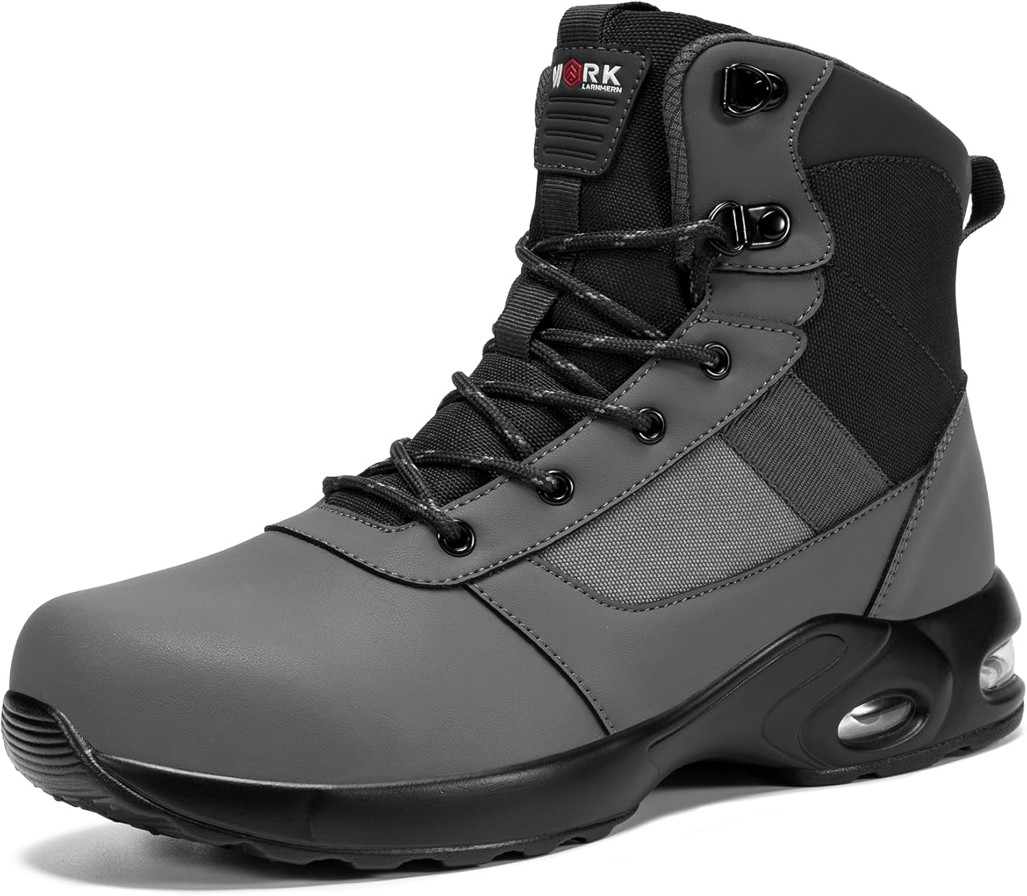 Мужские ботинки LARNMERN с защищенным носком из стали, противоскользящие, водонепроницаемые, с боковой молнией, высокие тактические промышленные кроссовки, серый
Мужские ботинки LARNMERN с защищенным носком из стали, противоскользящие, водонепроницаемые, с боковой молнией, высокие тактические промышленные кроссовки, серый