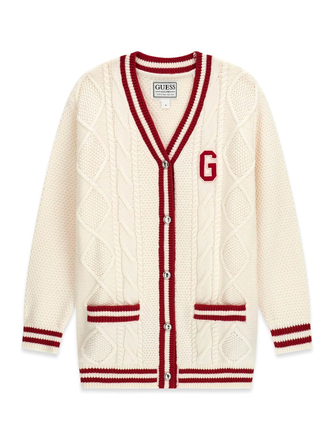 GUESS Вязаный кардиган в цвете крем
GUESS Вязаный кардиган в цвете крем