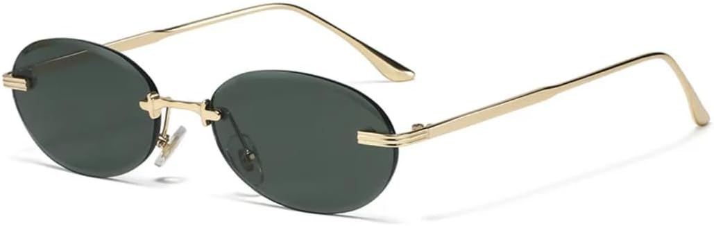 Ретро-модные безободковые панк-солнцезащитные очки овальной формы для женщин и мужчин, винтажные солнцезащитные очки с защитой от УФ-излучения UV400 для использования на открытом воздухе SZVVBKK, Gold Green
Ретро-модные безободковые панк-солнцезащитные очки овальной формы для женщин и мужчин, винтажные солнцезащитные очки с защитой от УФ-излучения UV400 для использования на открытом воздухе SZVVBKK, Gold Green