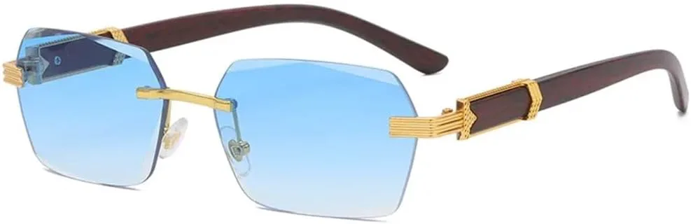 Модные, роскошные, винтажные солнцезащитные очки без оправы для женщин и мужчин, с градиентными линзами и защитой от УФ-излучения UV400 LJTJTAV, Gold Blue
Модные, роскошные, винтажные солнцезащитные очки без оправы для женщин и мужчин, с градиентными линзами и защитой от УФ-излучения UV400 LJTJTAV, Gold Blue