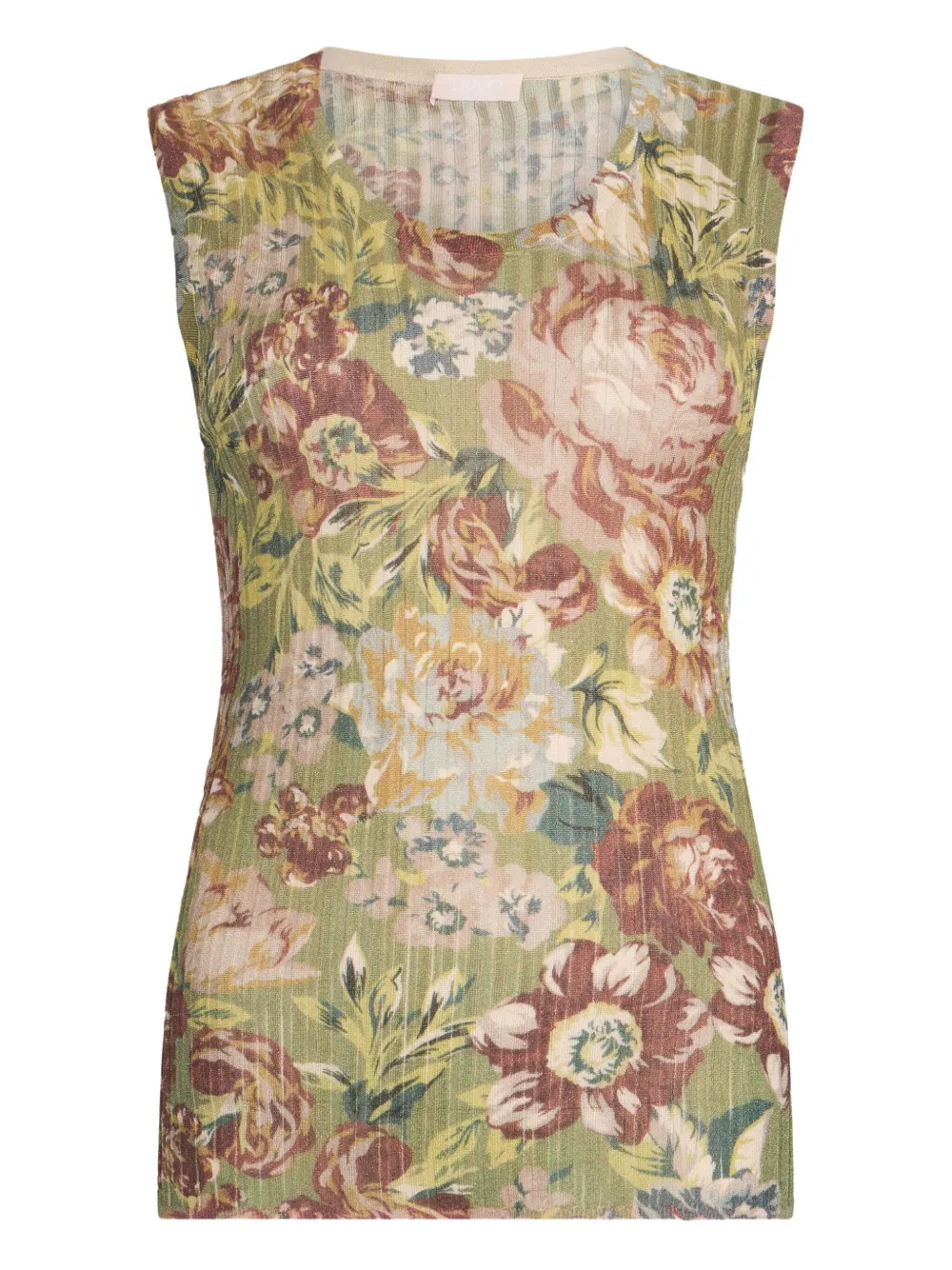 Топ без рукавов с цветочным принтом LIU JO, зеленый
Топ без рукавов с цветочным принтом LIU JO, зеленый