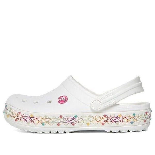 Кроссовки crocband stretch necklace clog 'white multi' Crocs, белый 
Кроссовки crocband stretch necklace clog 'white multi' Crocs, белый