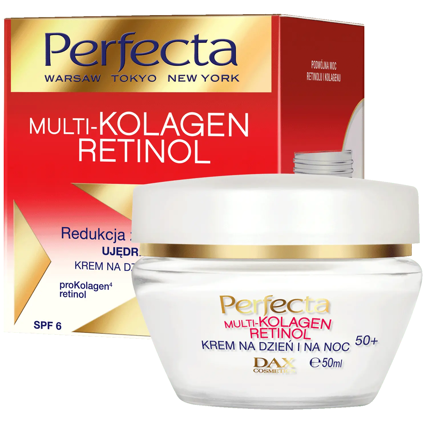 Perfecta Multikolagen Retinol Дневной и ночной крем для лица 50+, 50 мл
Perfecta Multikolagen Retinol Дневной и ночной крем для лица 50+, 50 мл