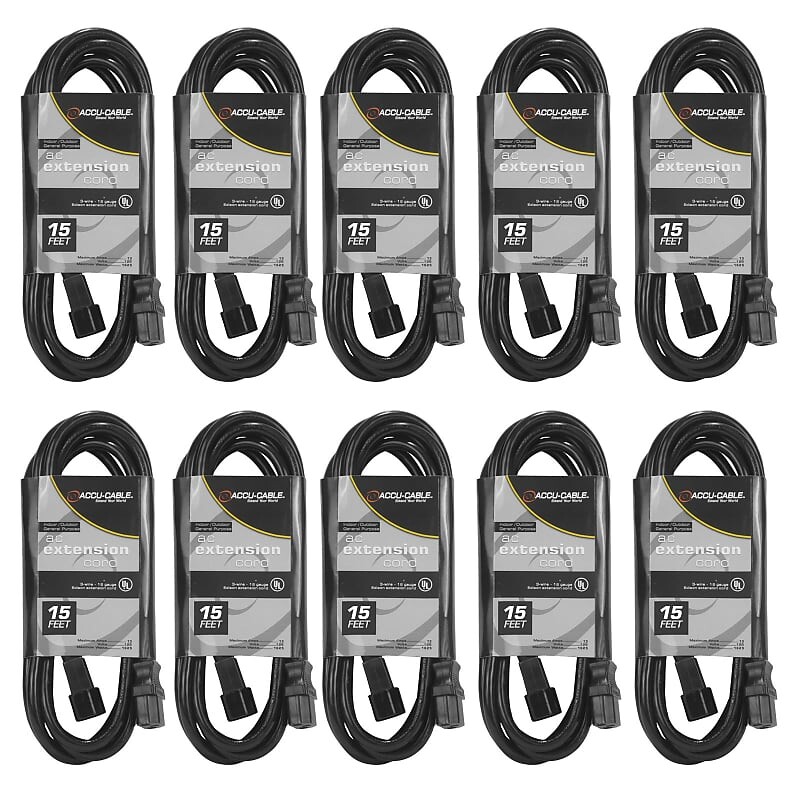 (10) Кабели линии питания American DJ ECCOM-15 Black 15FT IEC-папа-IEC-мама (10) American DJ ECCOM-15 Black 15FT IEC-Male-to-IEC-Female Power Link Cables
(10) Кабели линии питания American DJ ECCOM-15 Black 15FT IEC-папа-IEC-мама (10) American DJ ECCOM-15 Black 15FT IEC-Male-to-IEC-Female Power Link Cables