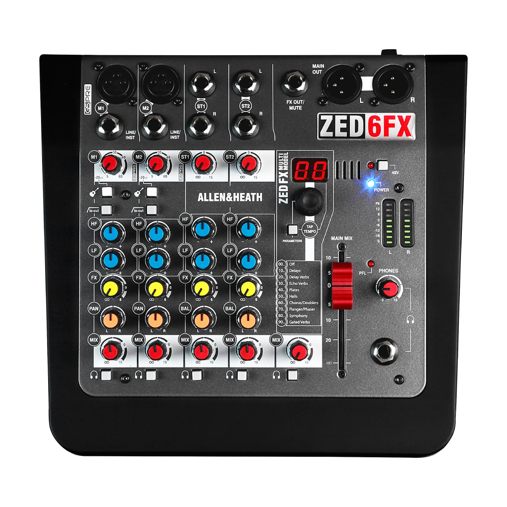 Allen & Heath ZED-6FX 6-канальный микшер с эффектами
Allen & Heath ZED-6FX 6-канальный микшер с эффектами