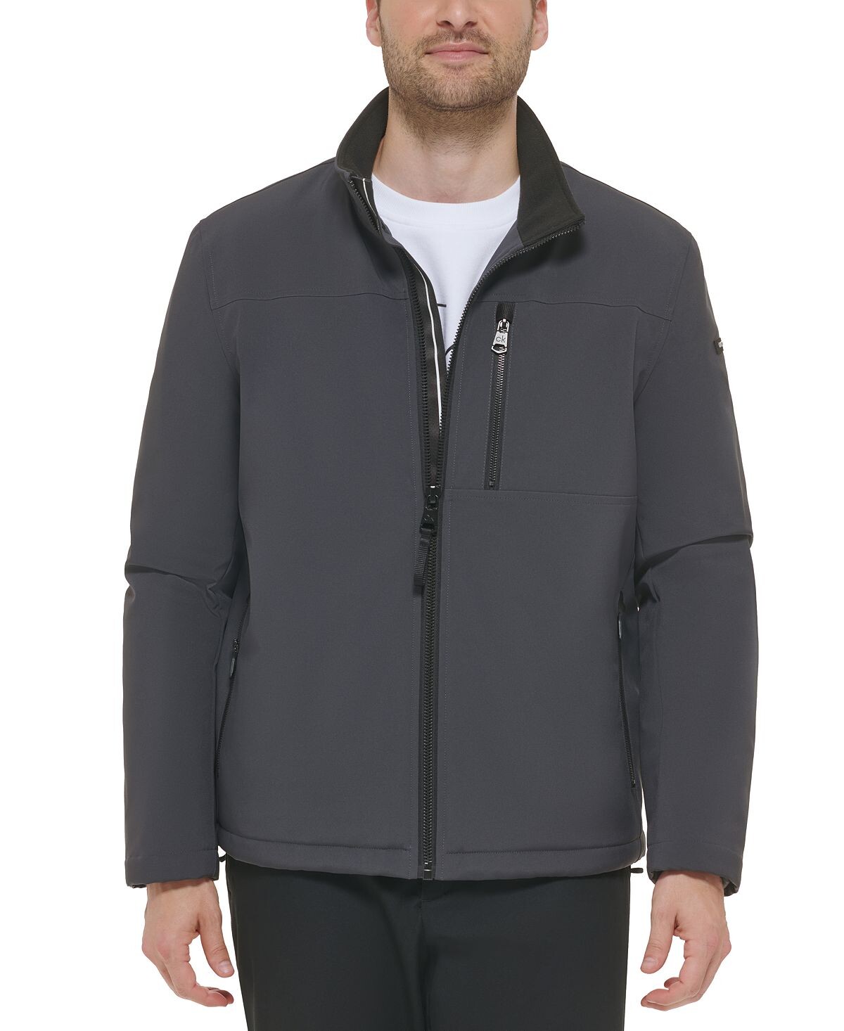 Мужская классическая куртка soft shell на подкладке из шерпы Calvin Klein
Мужская классическая куртка soft shell на подкладке из шерпы Calvin Klein