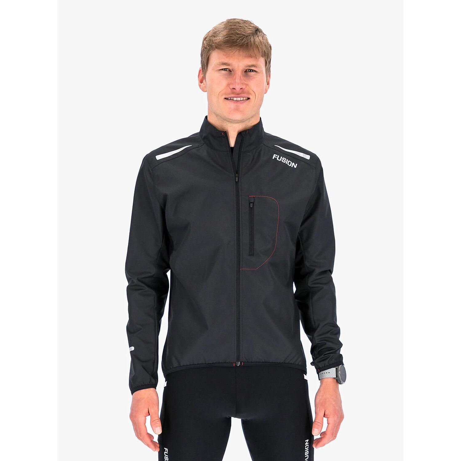 Fusion Mens S1 Jacket Мужская беговая куртка, ветрозащитная, водоотталкивающая, черный
Fusion Mens S1 Jacket Мужская беговая куртка, ветрозащитная, водоотталкивающая, черный