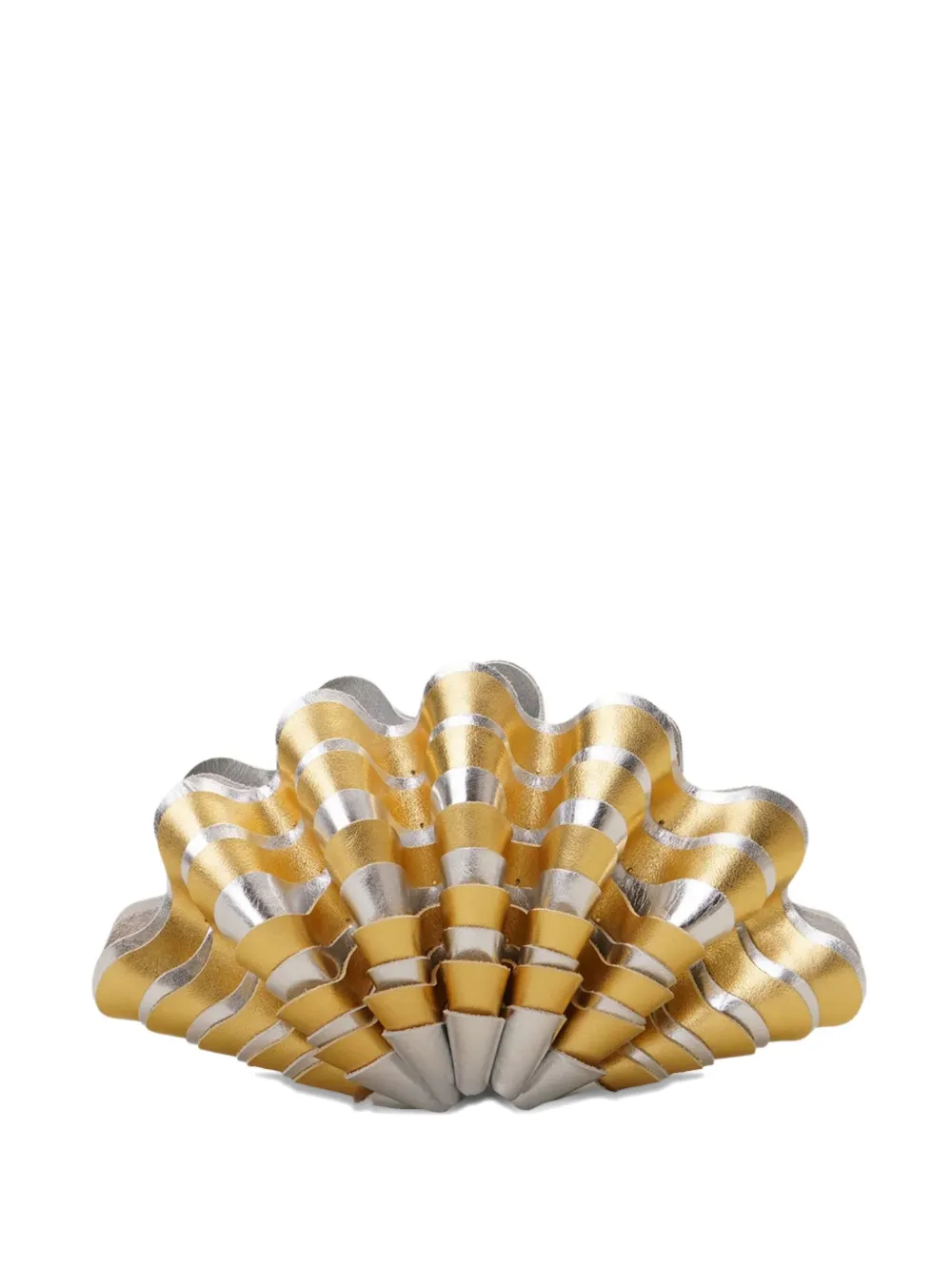 Полосатый клатч в форме ракушки Sables Mouvant Vanina, серебяный
Полосатый клатч в форме ракушки Sables Mouvant Vanina, серебяный