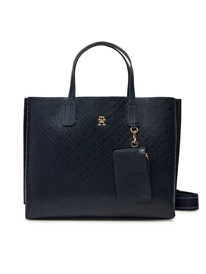 Сумочка Th Distinct Satchel Mono AW0AW17174 Tommy Hilfiger, синий 
Сумочка Th Distinct Satchel Mono AW0AW17174 Tommy Hilfiger, синий