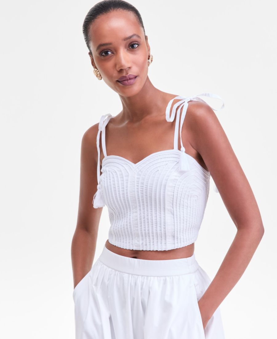 Женский укороченный топ из сутажа с бахромой INC International Concepts, Bright White
Женский укороченный топ из сутажа с бахромой INC International Concepts, Bright White