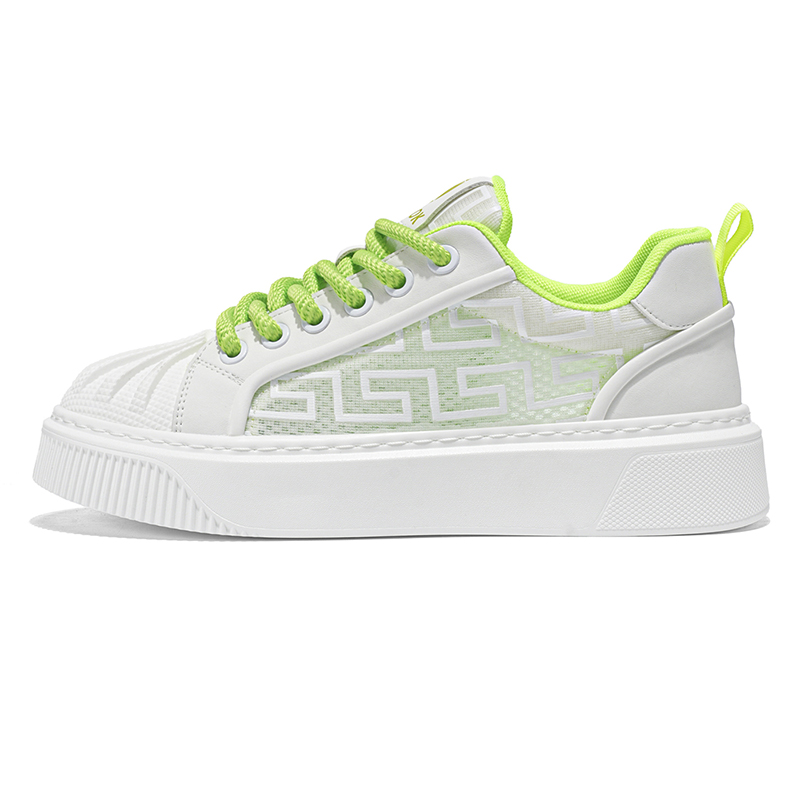 Мужские низкие кроссовки для скейтбординга с амортизацией, износостойкие, дышащие, увеличивающие рост Wooden Rabbit, White Green
Мужские низкие кроссовки для скейтбординга с амортизацией, износостойкие, дышащие, увеличивающие рост Wooden Rabbit, White Green