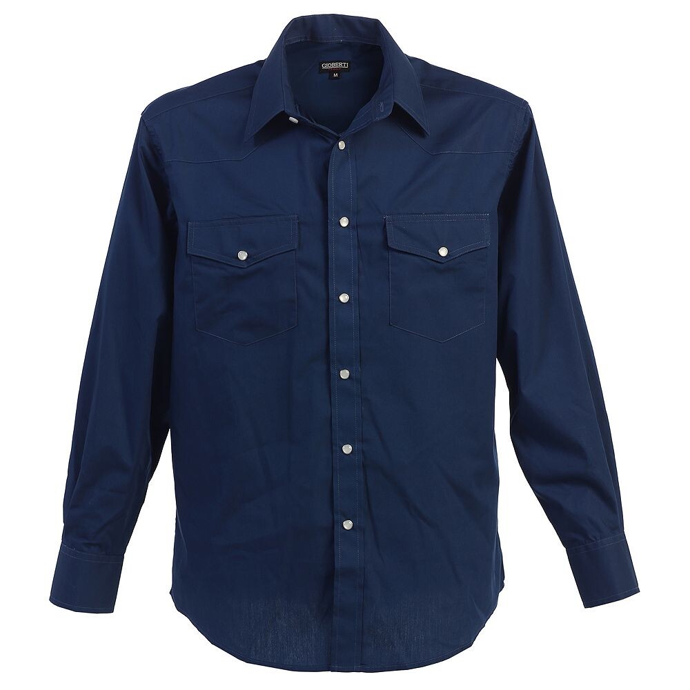 Gioberti Мужская однотонная рубашка в стиле вестерн с длинными рукавами и жемчужными пуговицами, темно-синий
Gioberti Мужская однотонная рубашка в стиле вестерн с длинными рукавами и жемчужными пуговицами, темно-синий
