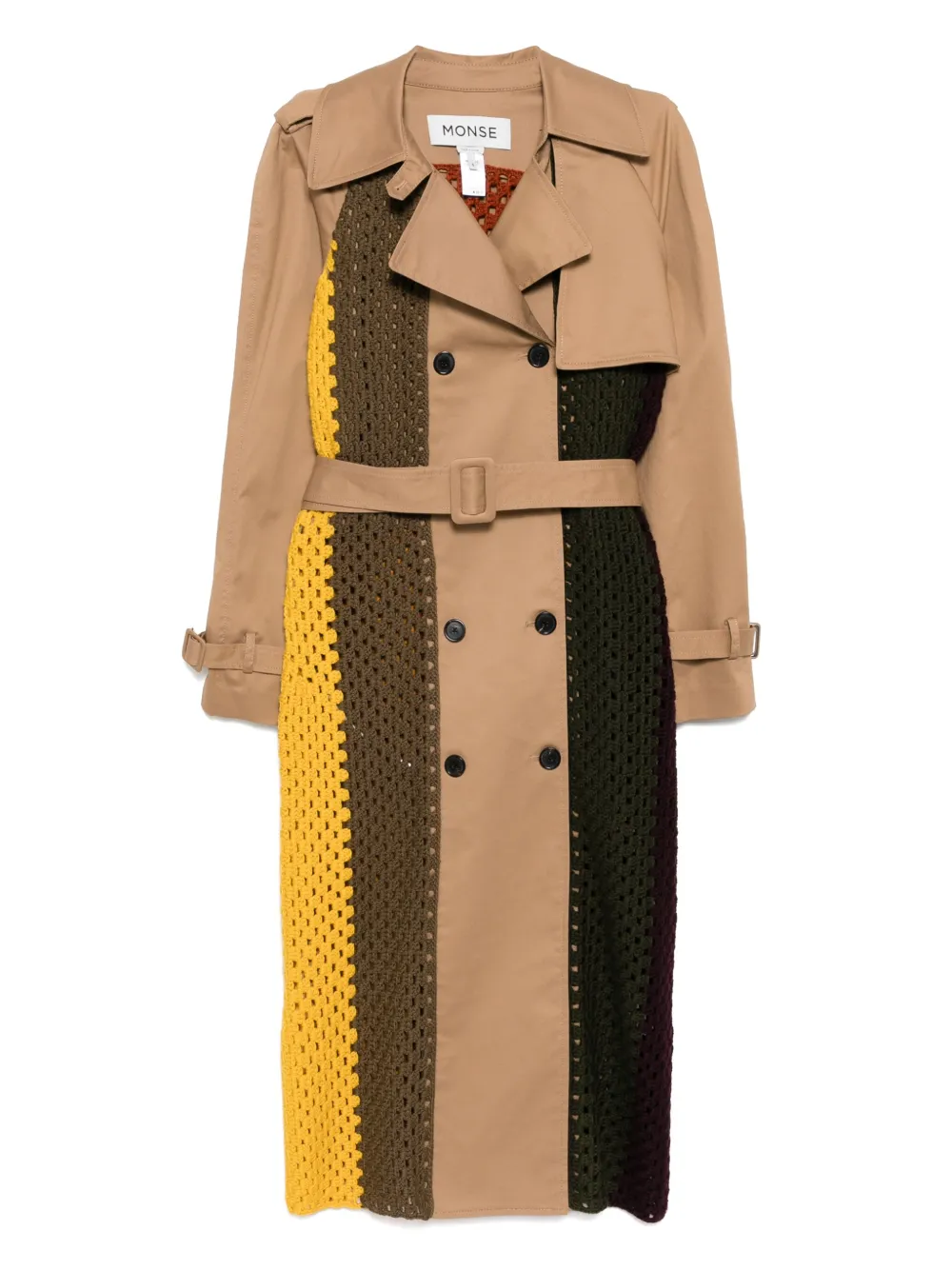 Тренч в технике кроше Monse, коричневый
Тренч в технике кроше Monse, коричневый