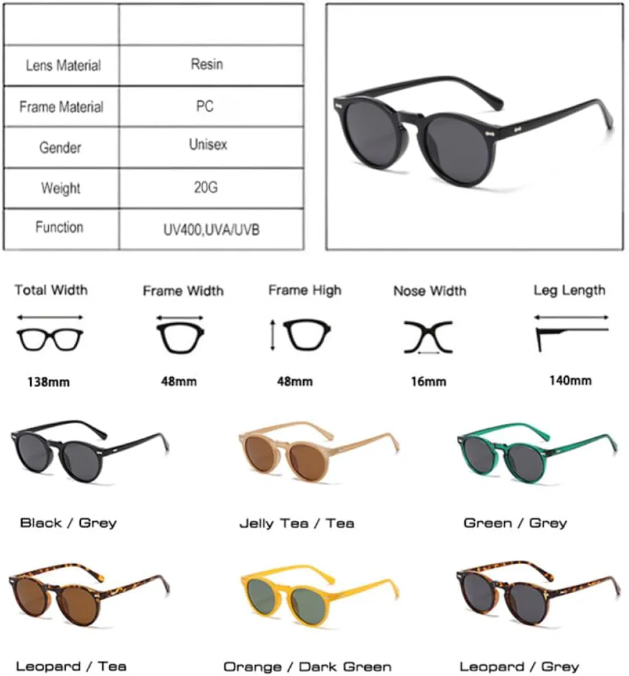 Ретро круглые поляризованные солнцезащитные очки для женщин, модные очки с заклепками, защита от УФ-излучения UV400, панк-очки темно-зеленого цвета generic, C1-33435
Ретро круглые поляризованные солнцезащитные очки для женщин, модные очки с заклепками, защита от УФ-излучения UV400, панк-очки темно-зеленого цвета generic, C1-33435