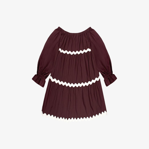 Платье мини Ro&Zo из хлопка с асимметричным вырезом и фигурным краем, коричневый
Платье мини Ro&Zo из хлопка с асимметричным вырезом и фигурным краем, коричневый