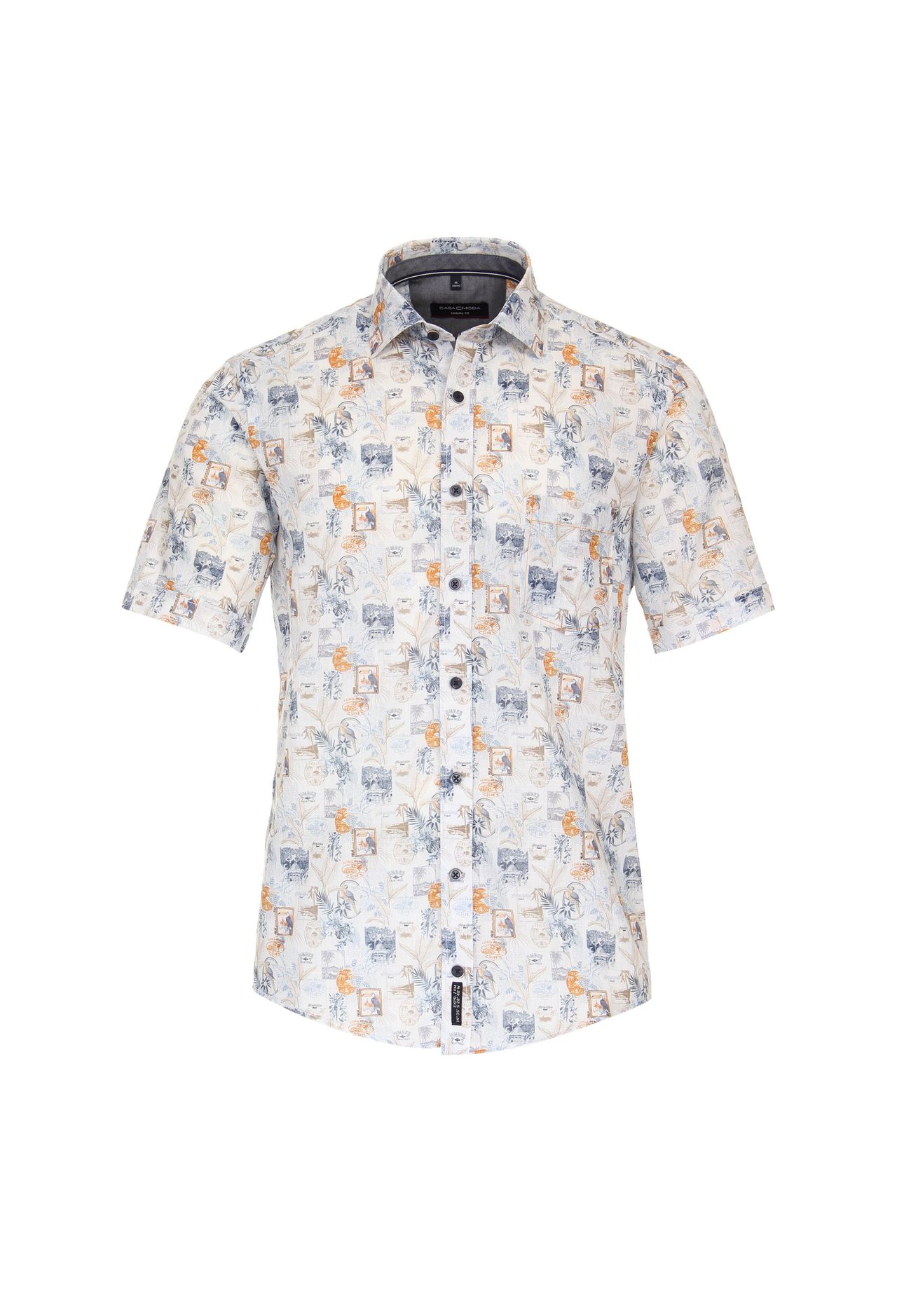 Мужская повседневная рубашка с коротким рукавом и принтом, повседневный крой CASAMODA, цвет Mittelblau
Мужская повседневная рубашка с коротким рукавом и принтом, повседневный крой CASAMODA, цвет Mittelblau