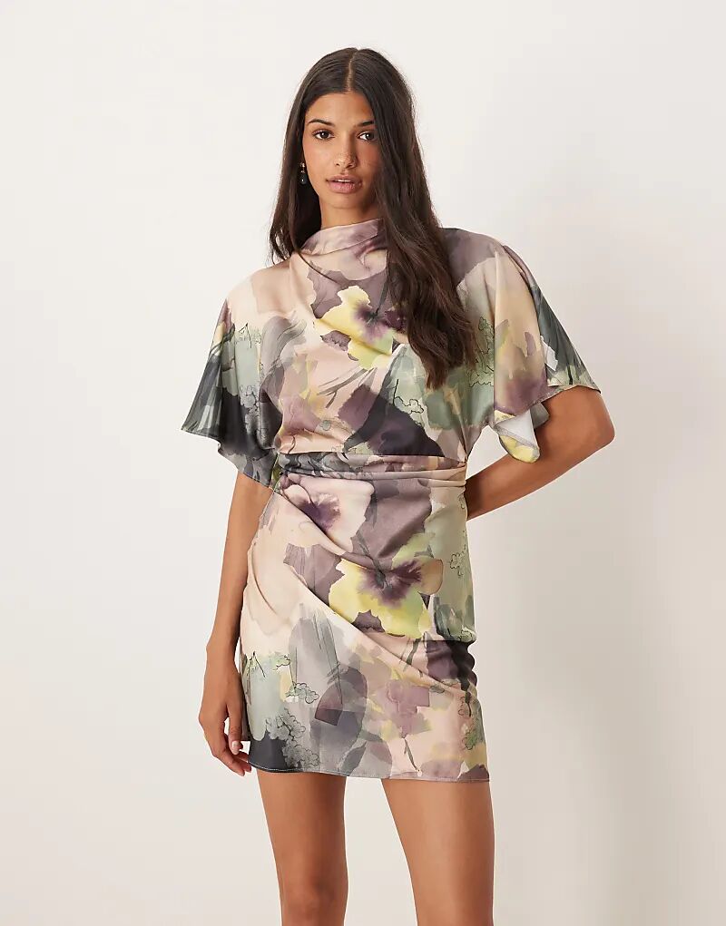 Мини-платье-блузон из атласа ASOS DESIGN с высоким воротом, рукавами-крылышками и крупным зеленым цветочным принтом
Мини-платье-блузон из атласа ASOS DESIGN с высоким воротом, рукавами-крылышками и крупным зеленым цветочным принтом