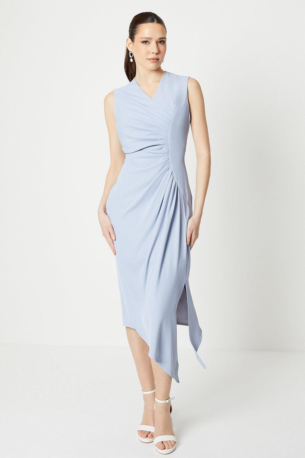 Платье миди из крепа со сборками Coast, синий
Платье миди из крепа со сборками Coast, синий