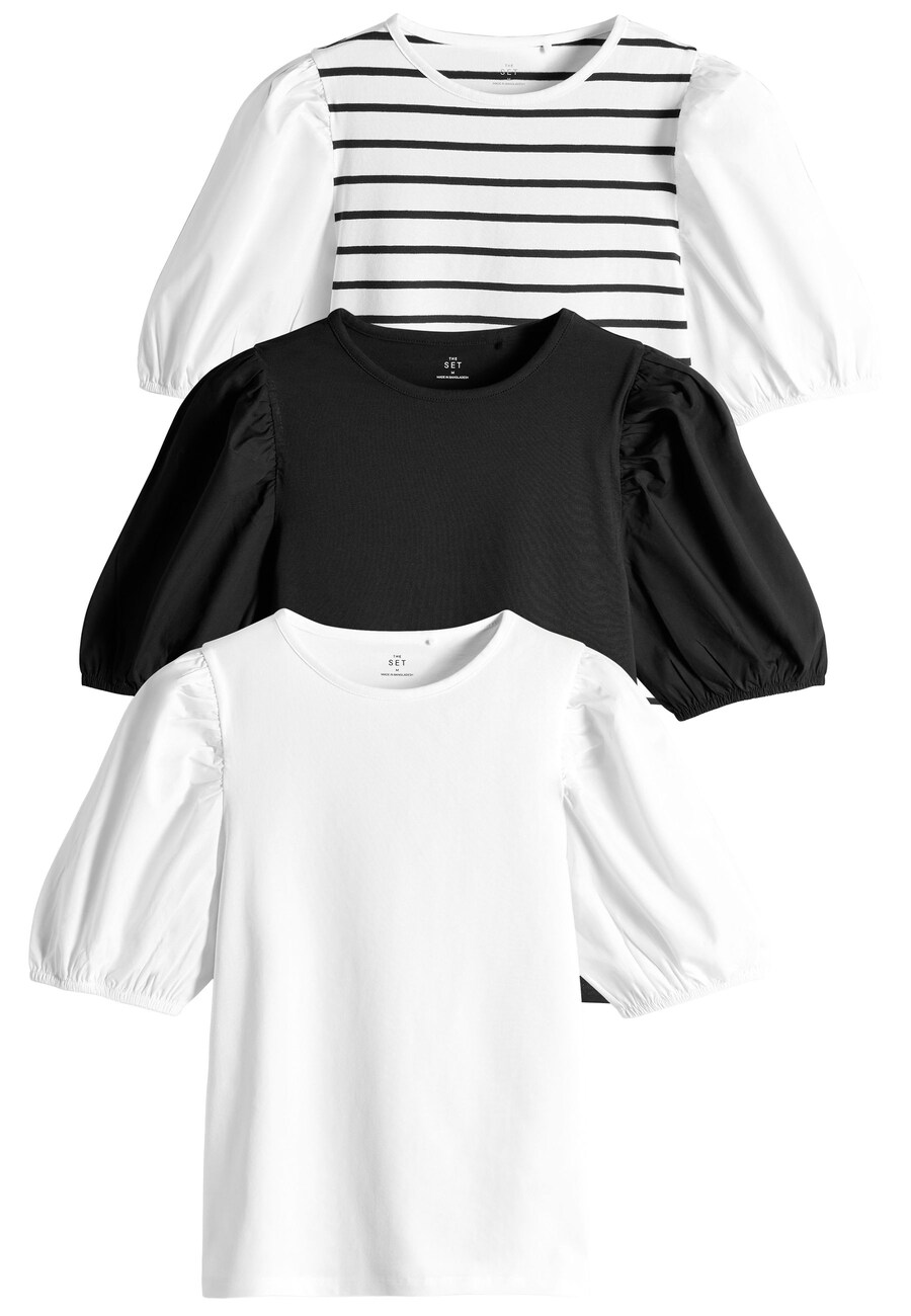 Рубашка The Set, черный/белый
Рубашка The Set, черный/белый