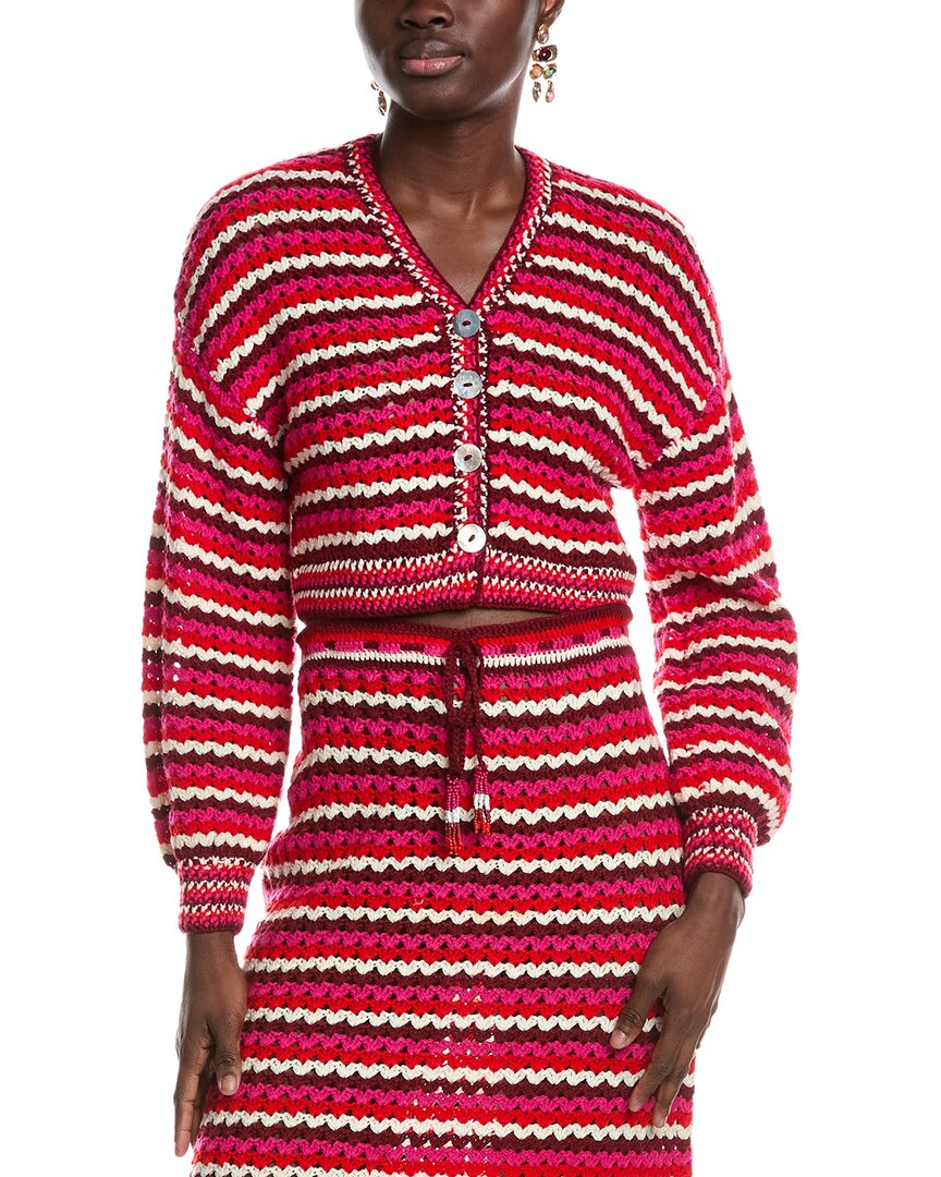 Ферм Рио Яркая полосатая вязаная кардиган FARM Rio, мультиколор 
Ферм Рио Яркая полосатая вязаная кардиган FARM Rio, мультиколор