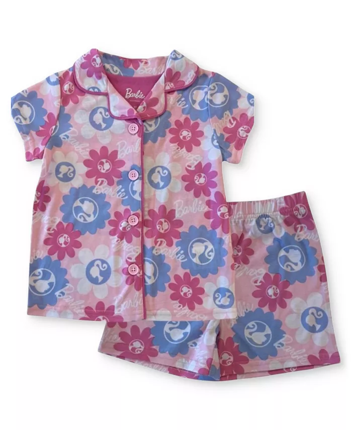 Пижамный комплект для девочек с шортами на пуговицах Barbie, мультиколор
Пижамный комплект для девочек с шортами на пуговицах Barbie, мультиколор