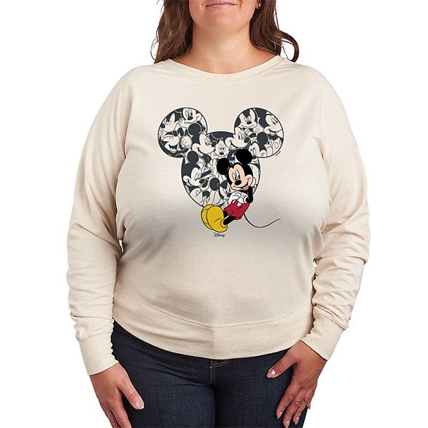 Футболка с длинным рукавом French terry с коллажем ушей Микки Мауса, размер plus size Disney
Футболка с длинным рукавом French terry с коллажем ушей Микки Мауса, размер plus size Disney