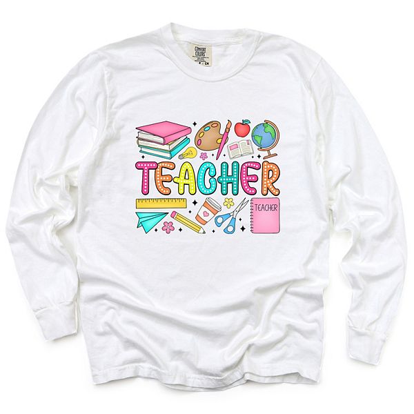 Футболка Teacher bright collage garment dyed long sleeve Simply Sage Market, White
Футболка Teacher bright collage garment dyed long sleeve Simply Sage Market, White