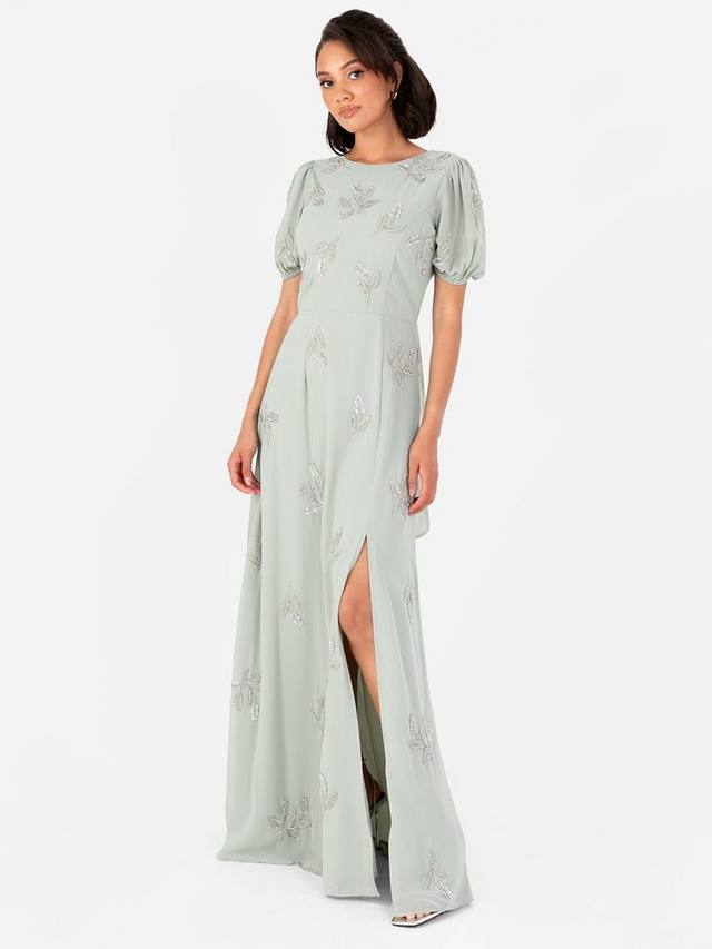 Расшитое бисером цветочное макси-платье Maya Deluxe, цвет Green Lily
Расшитое бисером цветочное макси-платье Maya Deluxe, цвет Green Lily