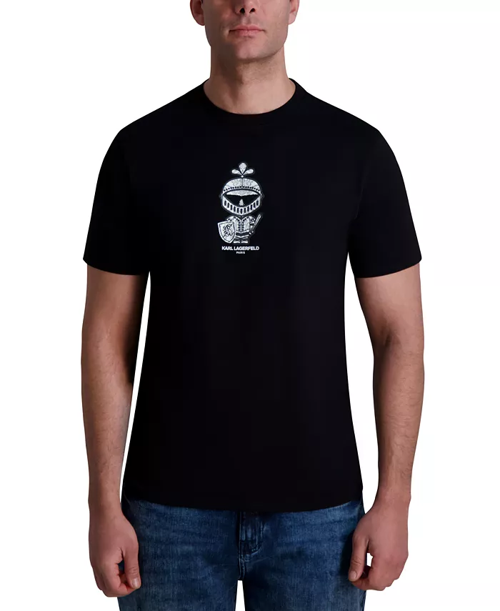 Мужская футболка с принтом Armor Karl KARL LAGERFELD PARIS, черный 
Мужская футболка с принтом Armor Karl KARL LAGERFELD PARIS, черный