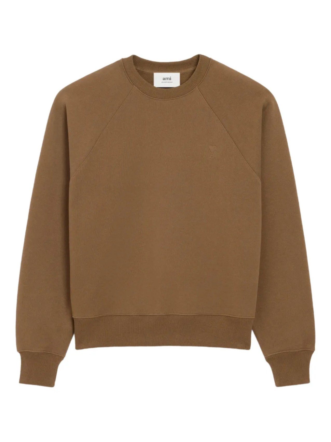 AMI Paris свитер с вышитым логотипом, коричневый 
AMI Paris свитер с вышитым логотипом, коричневый