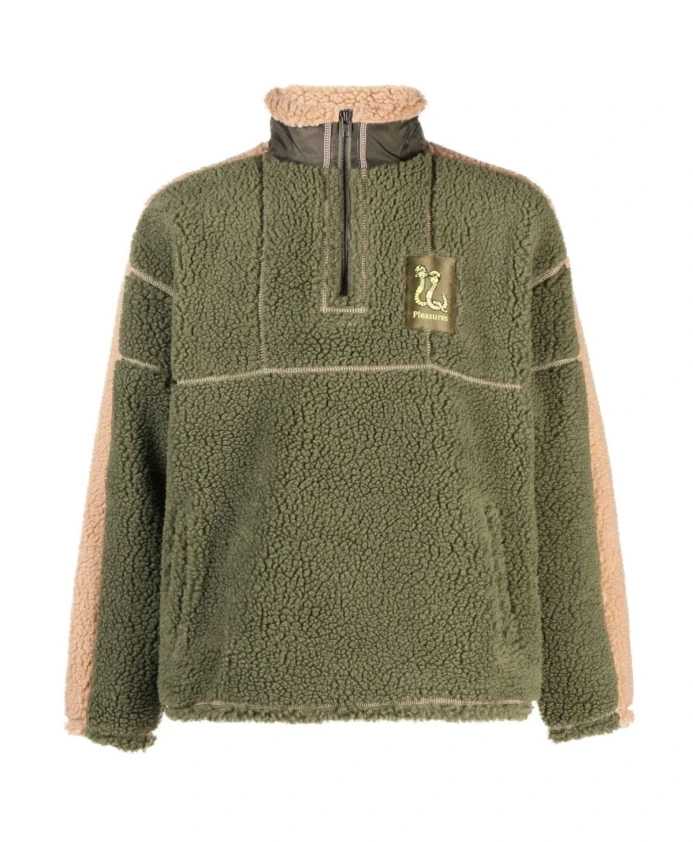 Мужская толстовка с застежкой-молнией на четверть длины Pleasures, зеленый
Мужская толстовка с застежкой-молнией на четверть длины Pleasures, зеленый