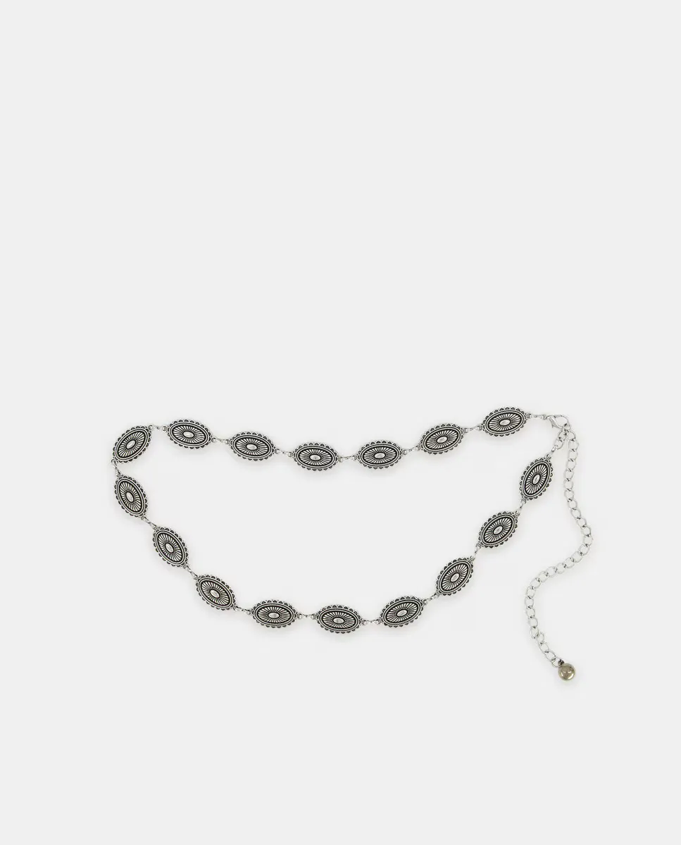 Кованый металлический пояс Tintoretto, серебряный
Кованый металлический пояс Tintoretto, серебряный