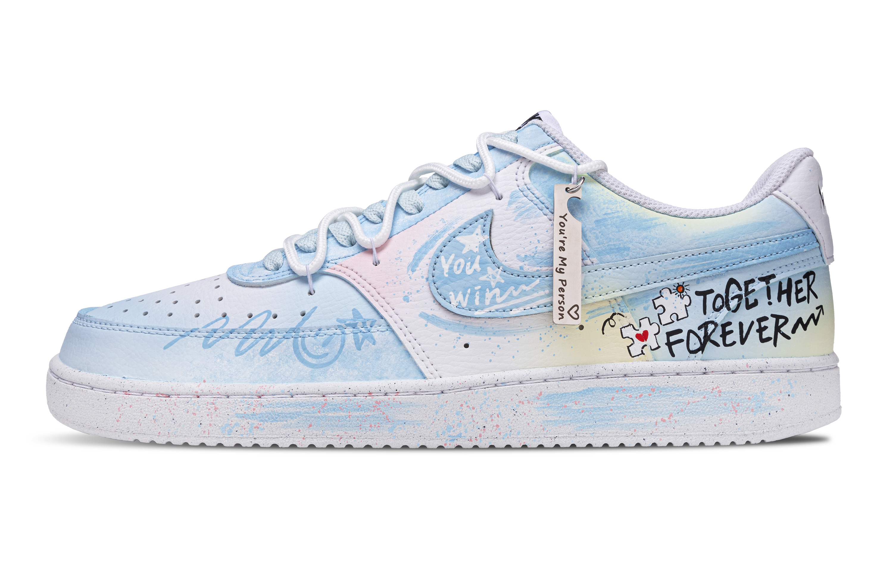 Nike Низкие противоскользящие кроссовки для скейтборда Court Vision 1, мужские, синие 
Nike Низкие противоскользящие кроссовки для скейтборда Court Vision 1, мужские, синие