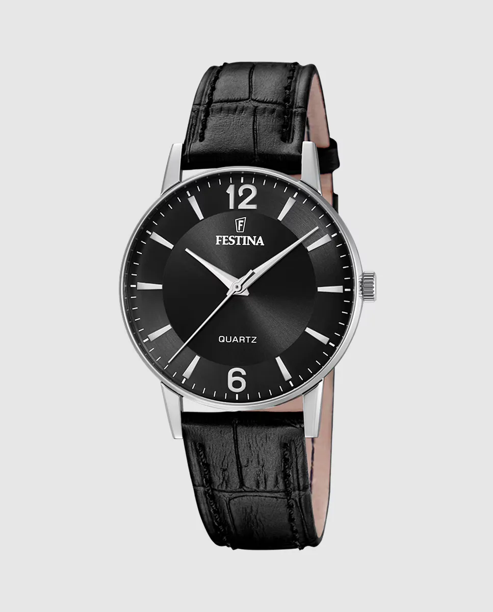 F20690/4 Классика черные кожаные мужские часы Festina, черный
F20690/4 Классика черные кожаные мужские часы Festina, черный