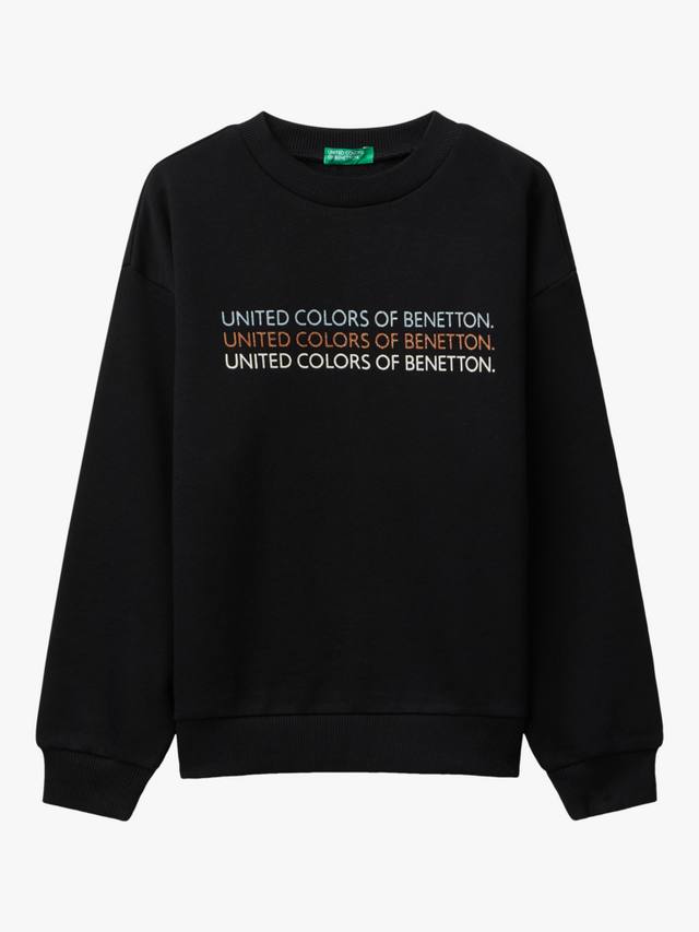 Детская хлопковая толстовка с блестящим принтом Benetton, Black
Детская хлопковая толстовка с блестящим принтом Benetton, Black