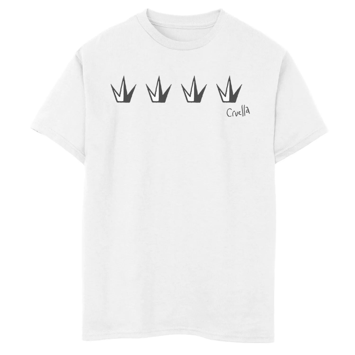 Футболка Disney's Cruella для мальчиков 8–20 лет с изображением короны и эскизом Disney, белый 
Футболка Disney's Cruella для мальчиков 8–20 лет с изображением короны и эскизом Disney, белый