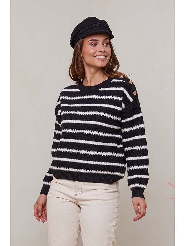 Свитер Soft Cashmere, черный/белый 
Свитер Soft Cashmere, черный/белый