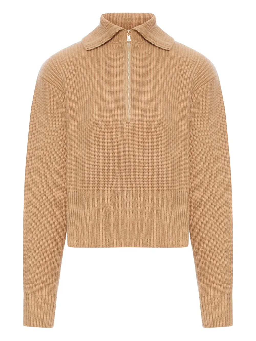 Свитер в рубчик с воротником на молнии Max Mara, нейтральный
Свитер в рубчик с воротником на молнии Max Mara, нейтральный