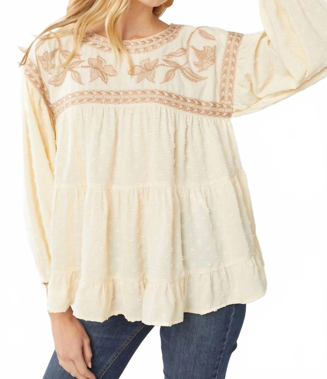 Вышитая блузка в горошек Natural Entro, Natural
Вышитая блузка в горошек Natural Entro, Natural