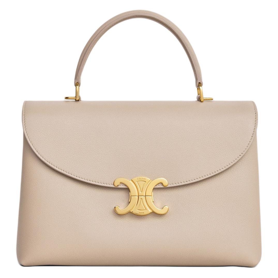 Кожаная сумка через плечо, средний размер, женская, светло-бежевый CELINE
Кожаная сумка через плечо, средний размер, женская, светло-бежевый CELINE