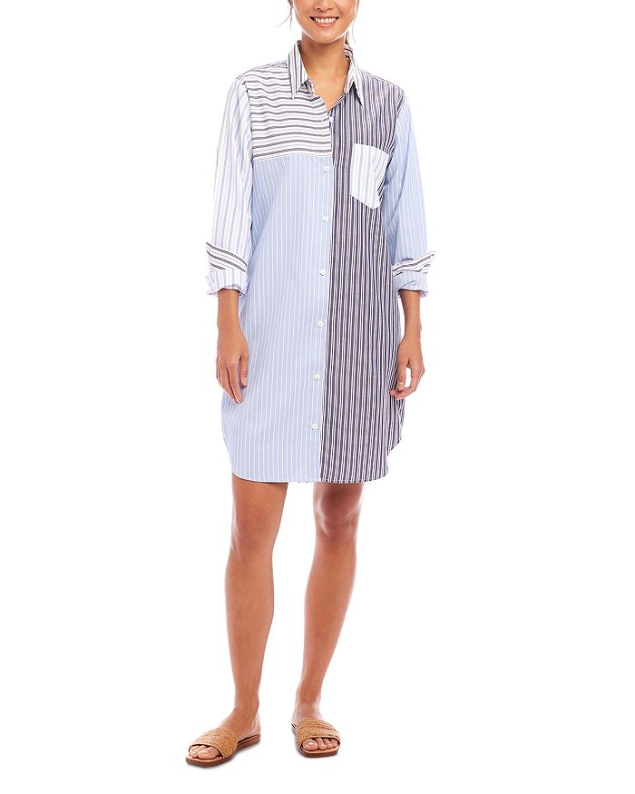 Полосатое платье-рубашка Mixed Stripe Karen Kane, мультиколор
Полосатое платье-рубашка Mixed Stripe Karen Kane, мультиколор