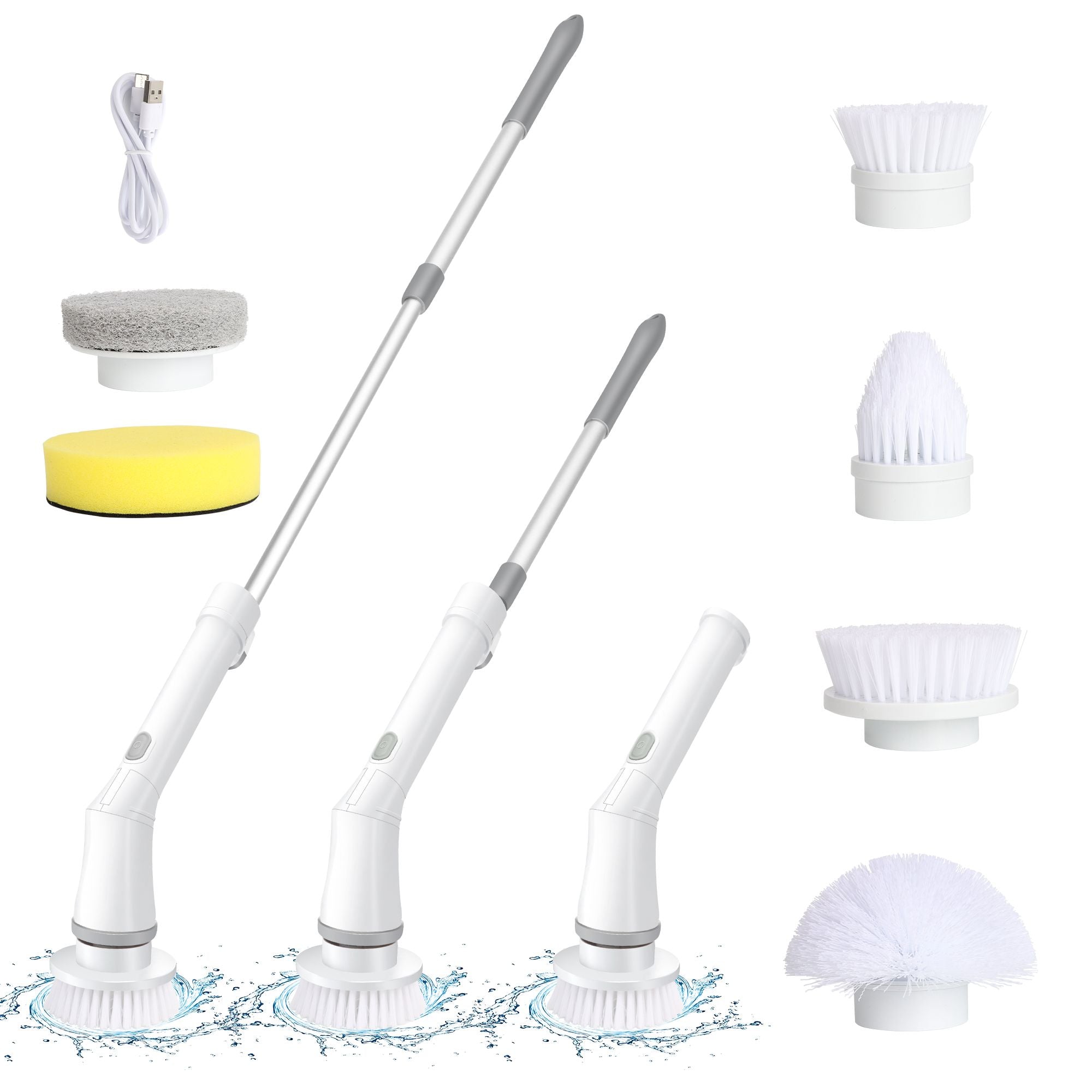 Щетка для душа с 6 сменными насадками, водонепроницаемая беспроводная электрическая щетка IPX6 с регулируемой удлинительной ручкой, вращающимся на 45° валом щетки и двухскоростным очистителем для душа - 6 шт. Iagreea, черный
Щетка для душа с 6 сменными насадками, водонепроницаемая беспроводная электрическая щетка IPX6 с регулируемой удлинительной ручкой, вращающимся на 45° валом щетки и двухскоростным очистителем для душа - 6 шт. Iagreea, черный